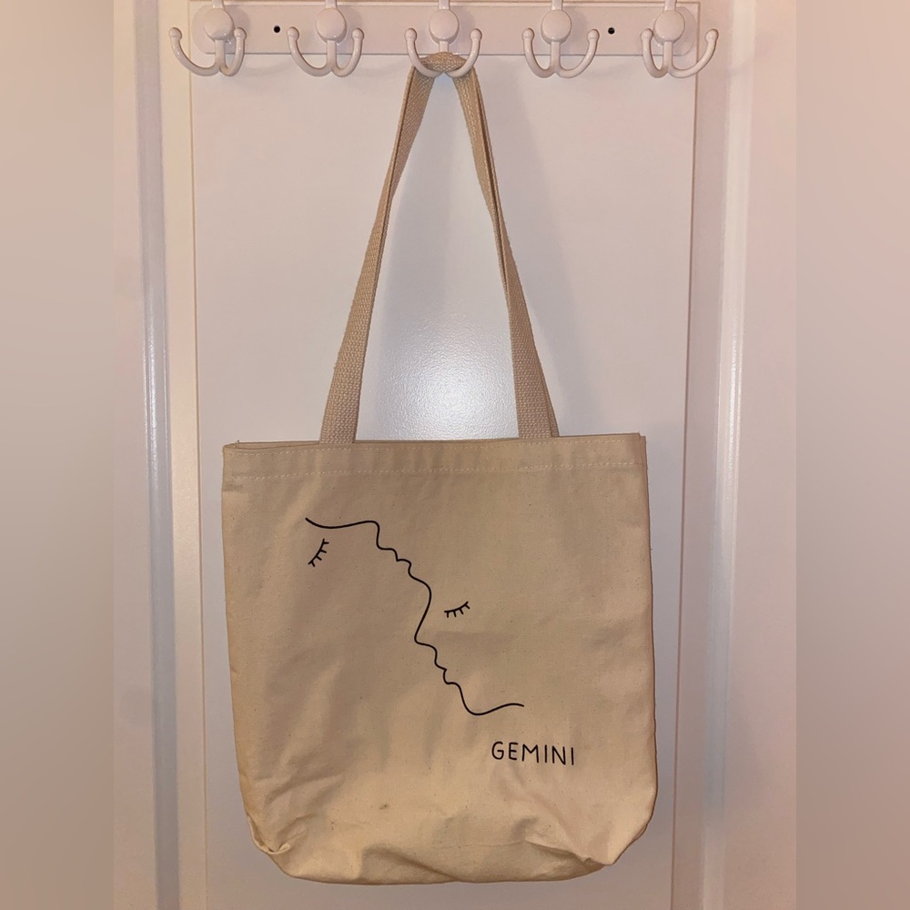 CUTE GOOD QUALITY GEMINI DESIGN TOTE BAG